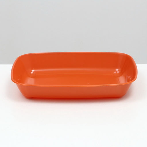 Туалет для кошек, 33.5×25×6 см, округлый, без сетки, пластик