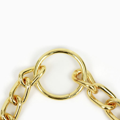 Ошейник - полуудавка металлический двухрядный, 40 см, толщина проволоки 2 мм, золотистый - Пижон фото 5