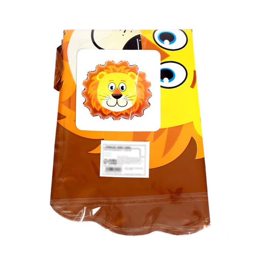 Цена за 5 шт. Воздушный шар фольгированный 16" «Голова льва», фигура, для палочки