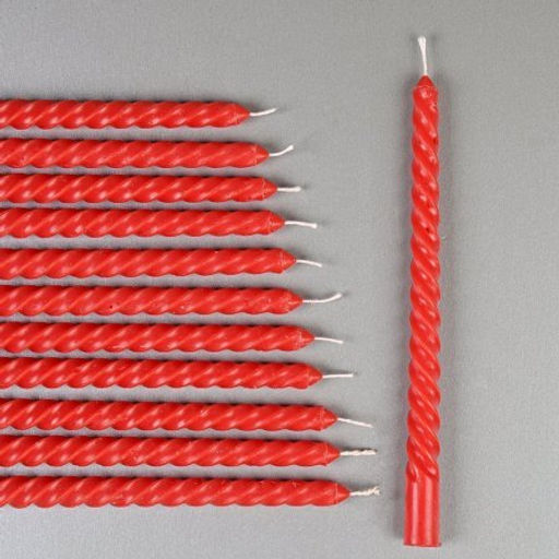 Свеча стержень 12 штук 20 см / GL-12R /уп 72/красные - Галеонтрейд фото 3