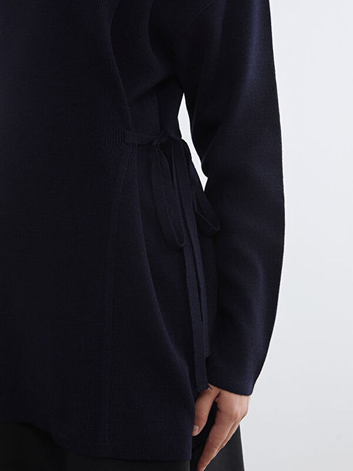 Dik Yaka Oversize Kad?n Triko Tunik