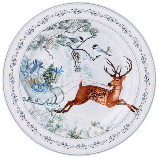 НАБОР ТАРЕЛОК ЗАКУСОЧНЫХ LEFARD CHRISTMAS 2 ШТ. 19 СМ ОЛЕНЬ (КОР=20НАБ.)  фото 3