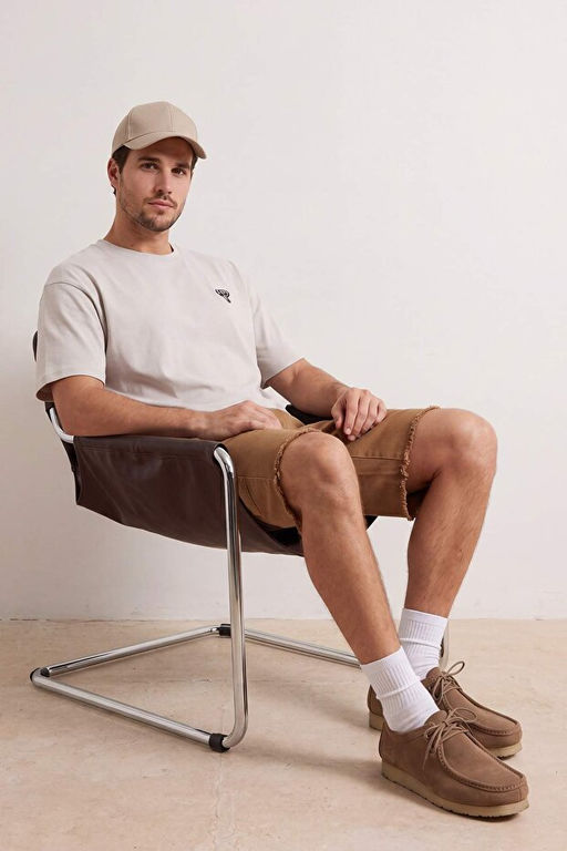 Gri Oversize/Geni_ Kal_p Fil Nak__l_ %100 Pamuk T-Shirt TMNSS26TS00047 - Trendyolmilla фото 2