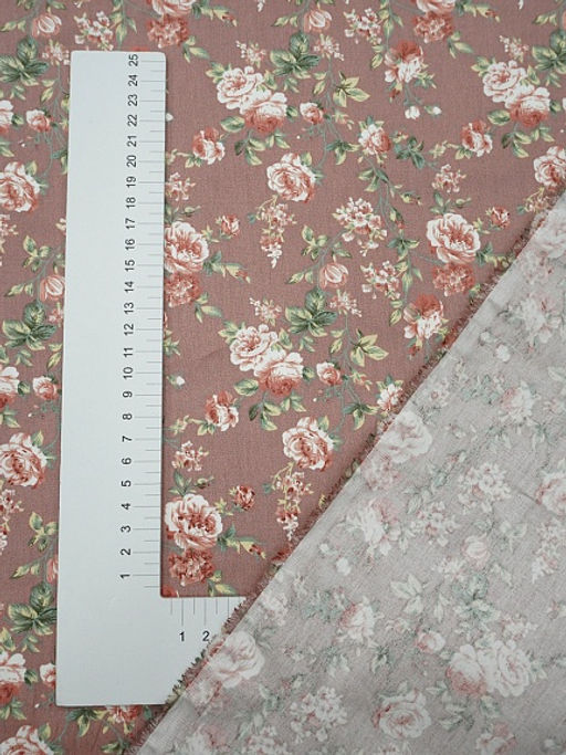 Сатин Эбби цв.винтажный пыльно-розовый, ш.1.6м, хлопок-100%, 110гр/м.кв - Купава фото 4