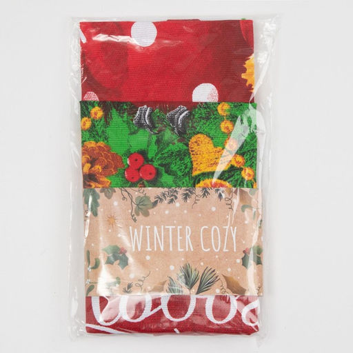 Набор кухонных полотенец Доляна Зимние радости 35х60см-2шт, 100% хлопок  фото 9