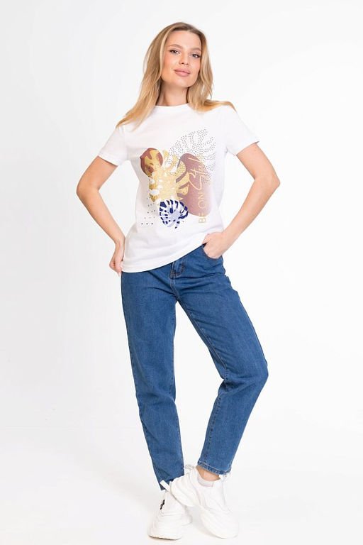 Футболка М324128Пб Белый - Елена фото 2