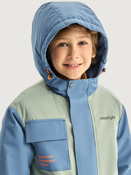 Куртка 4м5326 деним/фисташка