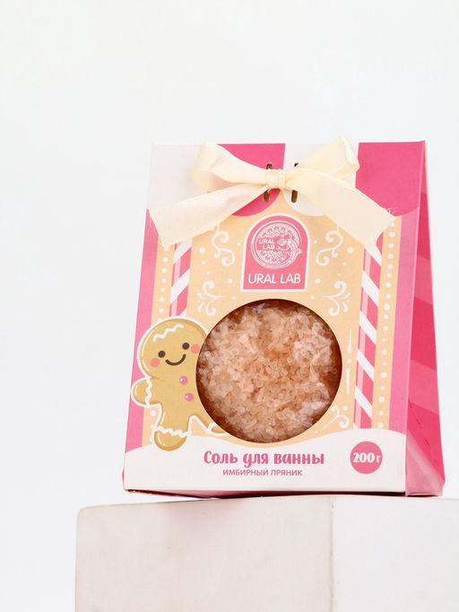 Соль для ванны, 200 гр, аромат имбирный пряник, URAL LAB