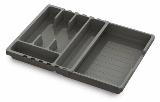 Лоток д/столовых приборов раздвижной "Смарт" серый