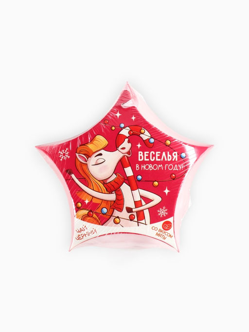 Чай новогодний Веселья в Новом году, со вкусом мяты, 20 г