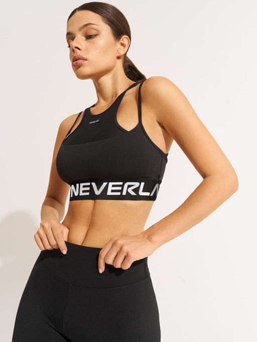Спортивный топ-бра со средней поддержкой с двойными бретелями - NEVERLATE фото 4
