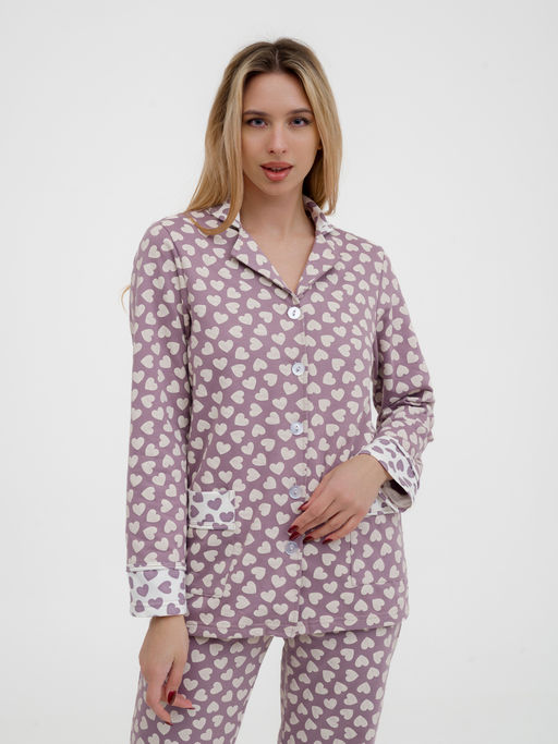 Пижама женская из футера Салли молочный