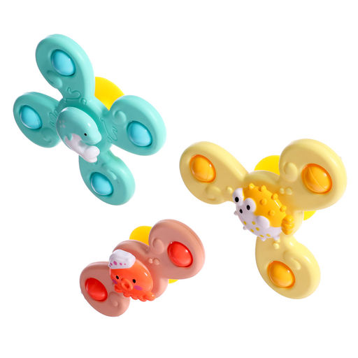 Спиннеры на присосках Крошка Я «Подводный мир», для купания в ванной, 3 шт.