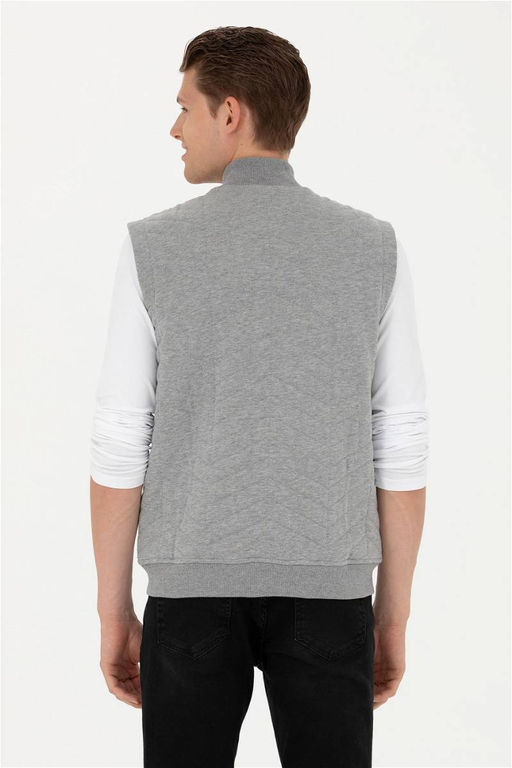 Мужской серый меланжевый вязаный кардиган - U.s. polo assn фото 12