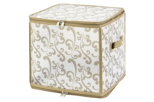Кофр складной для хранения 30*30*30 см Узор на серебре на молнии, пластик. - Elan gallery фото 6