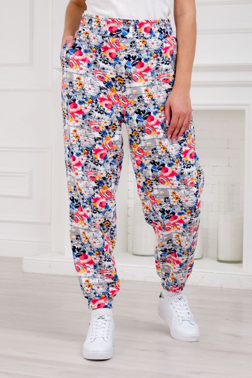 Брюки женские из футера Забава цветная палитра - Амадэль фото 4