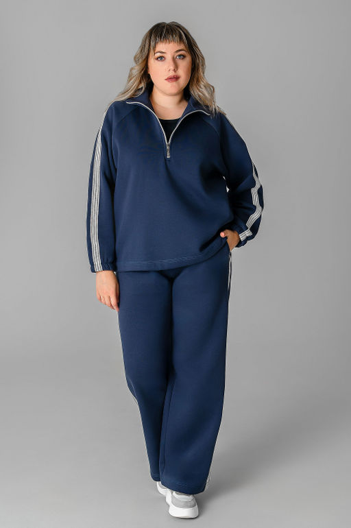 Арт. 2917 Костюм женский с начесом 46-54 (5 шт) Цвет:индиго - Калинка фото 10