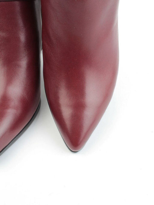 02-YF190-051M DK. RED Сапоги зимние женские (натуральная замша, байка, натуральный мех)