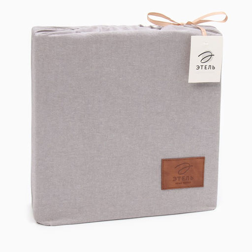 Постельное бельё Этель Denim евро, 200х220см, 220х240см, 50х70-2шт, цвет серый, жатый хлопок, 140 г/м2  фото 6