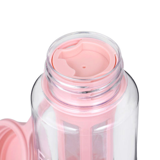 Бутылка для воды, 450 мл, 17.5×10.5 см, с ситечком, розовая