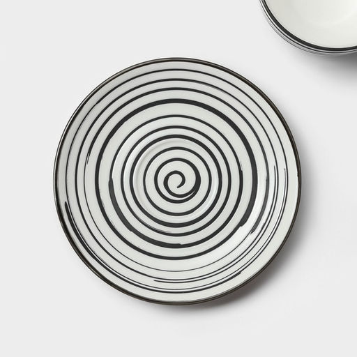 Чайная пара фарфоровая Magistro Hypnose, кружка 230 мл, блюдце 15,5 см  фото 4