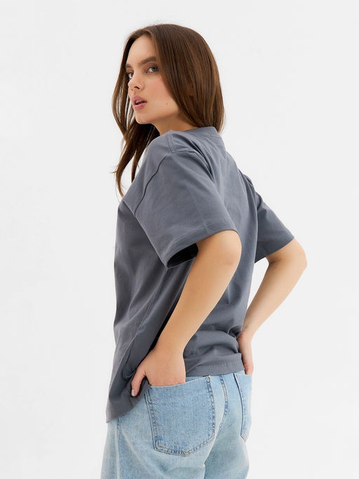 Футболка женская KAFTAN: Prosecco, серая, размер 52-54