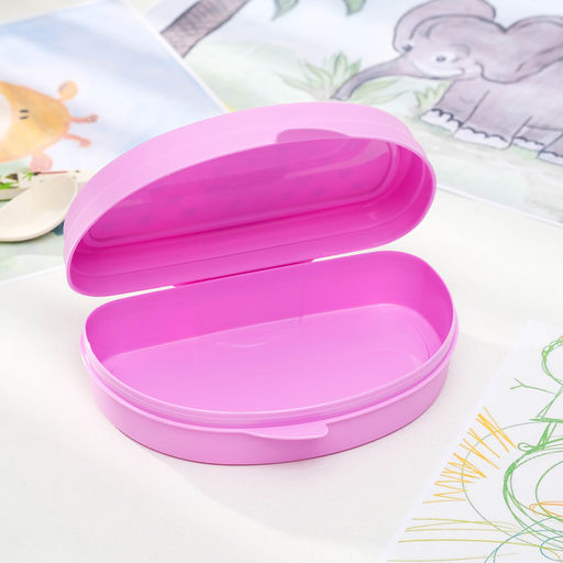 Цена за 2 шт. Бутербродница IDEA «Единорог», 325 мл, 10.5×15×4 см, пластик, розовая