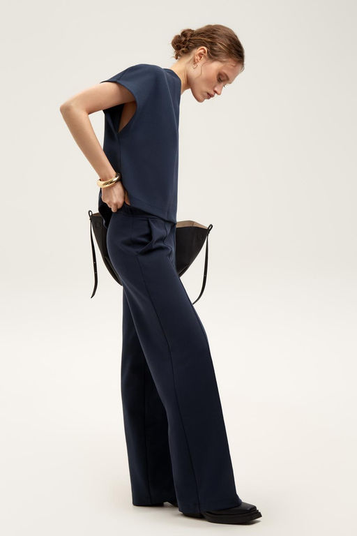 ЕВТ 4139/индиго брюки жен