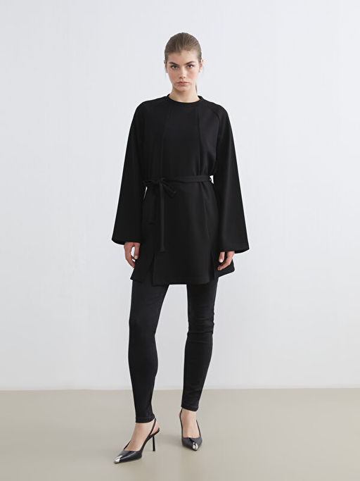 Bisiklet Yaka Kad?n Sweatshirt Tunik