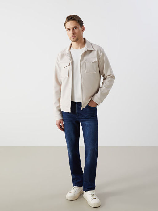 Slim Fit G?mlek Yaka Erkek Ceket