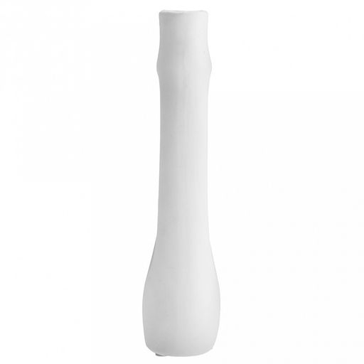 Ваза керамическая "Танзания" 350мл, 8х5,8см h25,5см, д/горла - 2,6см, матовая глазурь, цвет - белый, в коробке (Китай)