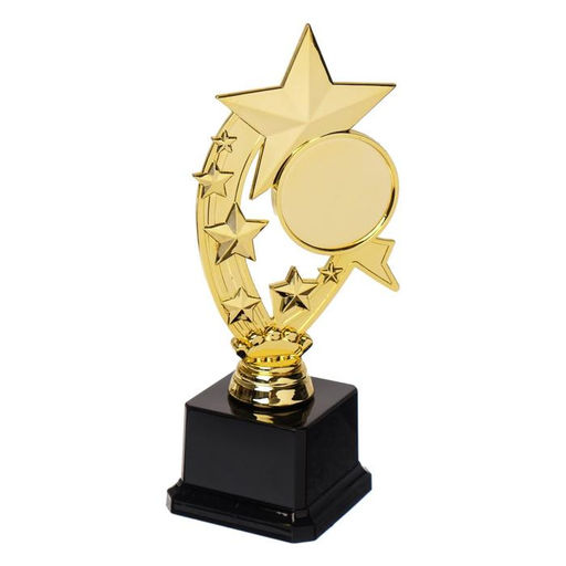 Кубок, наградная фигура под нанесение «Звезда», подставка пластик черная, 22×9.5×7.5 см