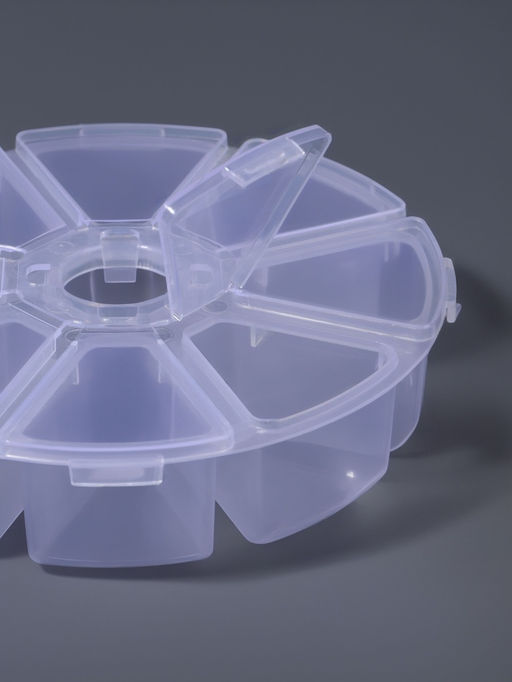 Органайзер для хранения мелочей, 8 ячеек, d=10.5×3 см, прозрачный