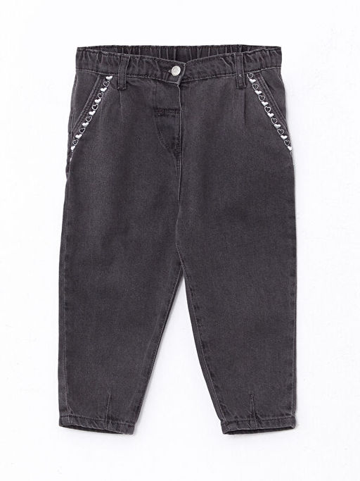 Beli Lastikli Nak?? Detayl? K?z Bebek Jean Pantolon - Waikiki фото 3