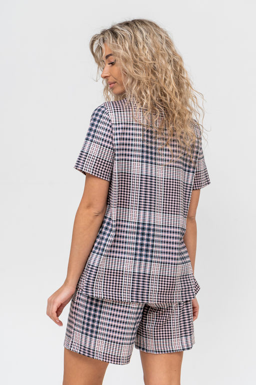 Костюм женский Натали из хлопка в клетку  фото 31