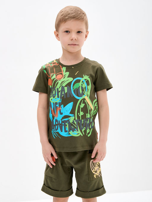 Шорты для мальчика цвета хаки - Kogankids фото 16