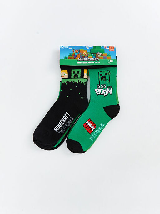 Minecraft Bask?l? Erkek ?ocuk Soket ?orap 5li