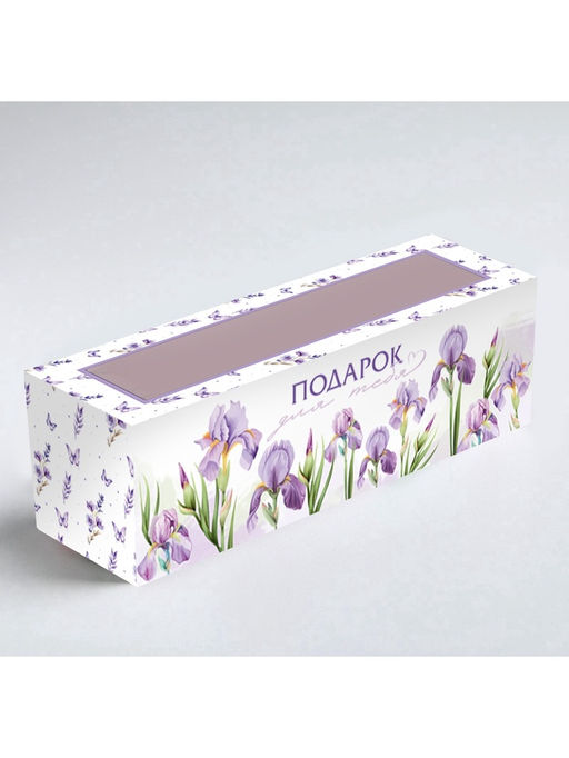 Цена за 5 шт. Коробка складная с окном «Подарок для тебя», 5.5 × 18 × 5.5 см