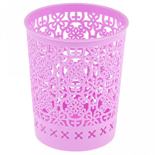 "Домашняя мода" Корзина пластмассовая для хранения "Марокко" д9,8см h12см, матовый пластик, цвет - сиреневый (Китай)