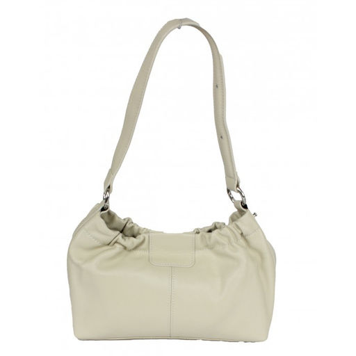 Сумка женская натуральная кожа XYN-3575, 1отд+еврокарман, плечевой ремень, молочный SALE 264903 - Adelia фото 6