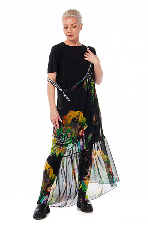 Два в одном! Платье черное трикотажное и шикарный шифоновый сарафан! - Ckc collections фото 3