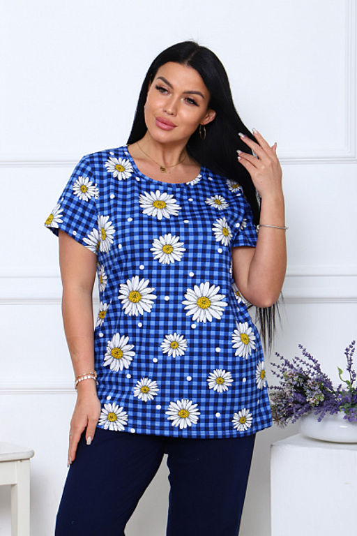 Костюм с бриджами, синий клетка (891-3) - Плиона фото 9