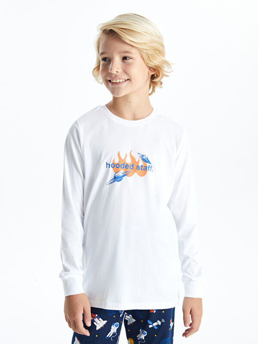 Bisiklet Yaka Erkek ?ocuk Pijama Tak?m?