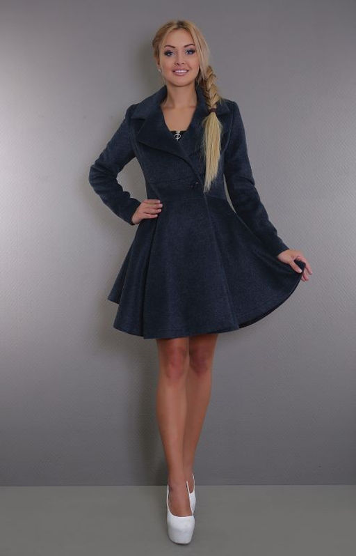 Пальто женское демисезонное 17502-017(серый)