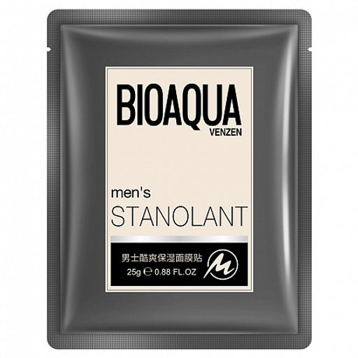 Bioaqua Venzen Mens Stanolant Mask, 25g - Мужская маска-салфетка для лица увлажнение и контроль жирности