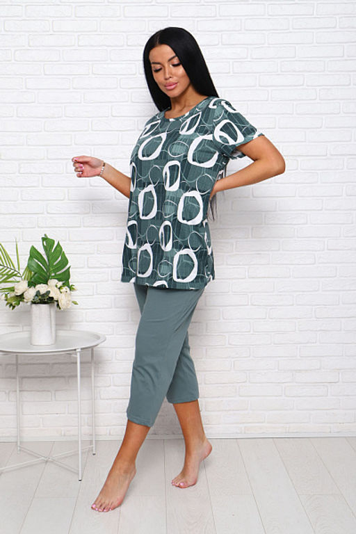 Костюм с бриджами (00983, зеленый) - Плиона фото 8