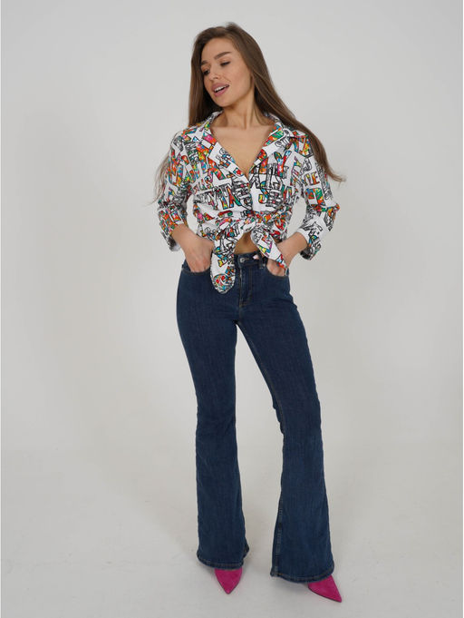 Жанетта туника женская (полоса синий) - Lovetex фото 44