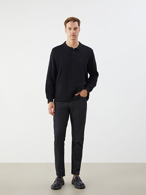 Polo Yaka Erkek Triko Kazak