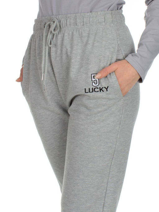 Q-02 GRAY Брюки спортивные женские (85% хлопок, 15% полиэстер)