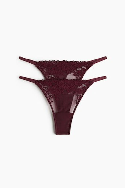 Pack de 2 bragas thong de encaje - H&m фото 2